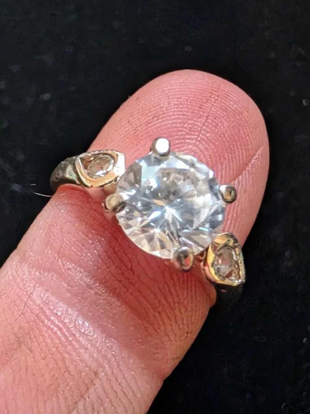 Women's Sterling Silver Moissanite Ring Size 7